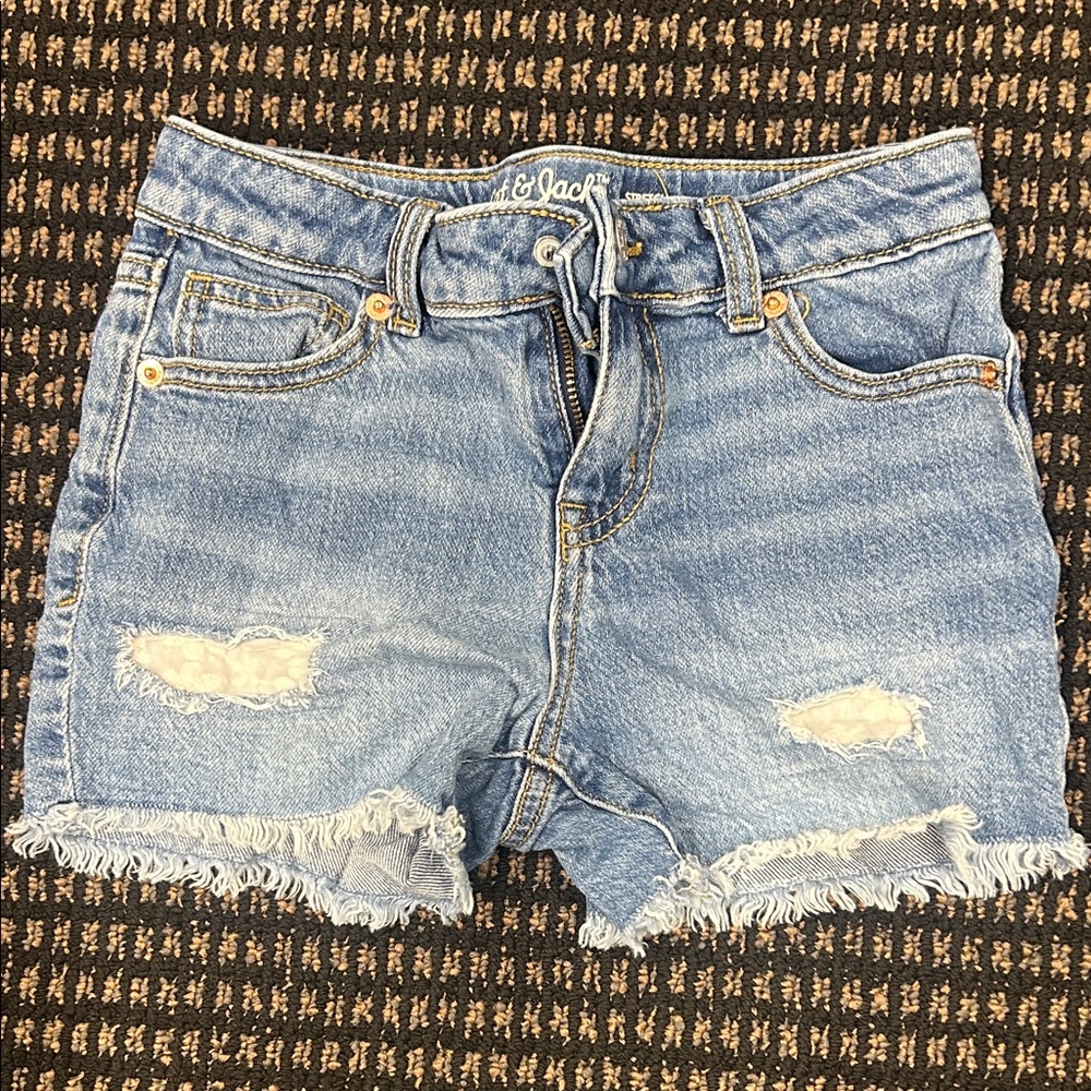 Cat & Jack Girl’s Light Blue Distressed Jean Shorts